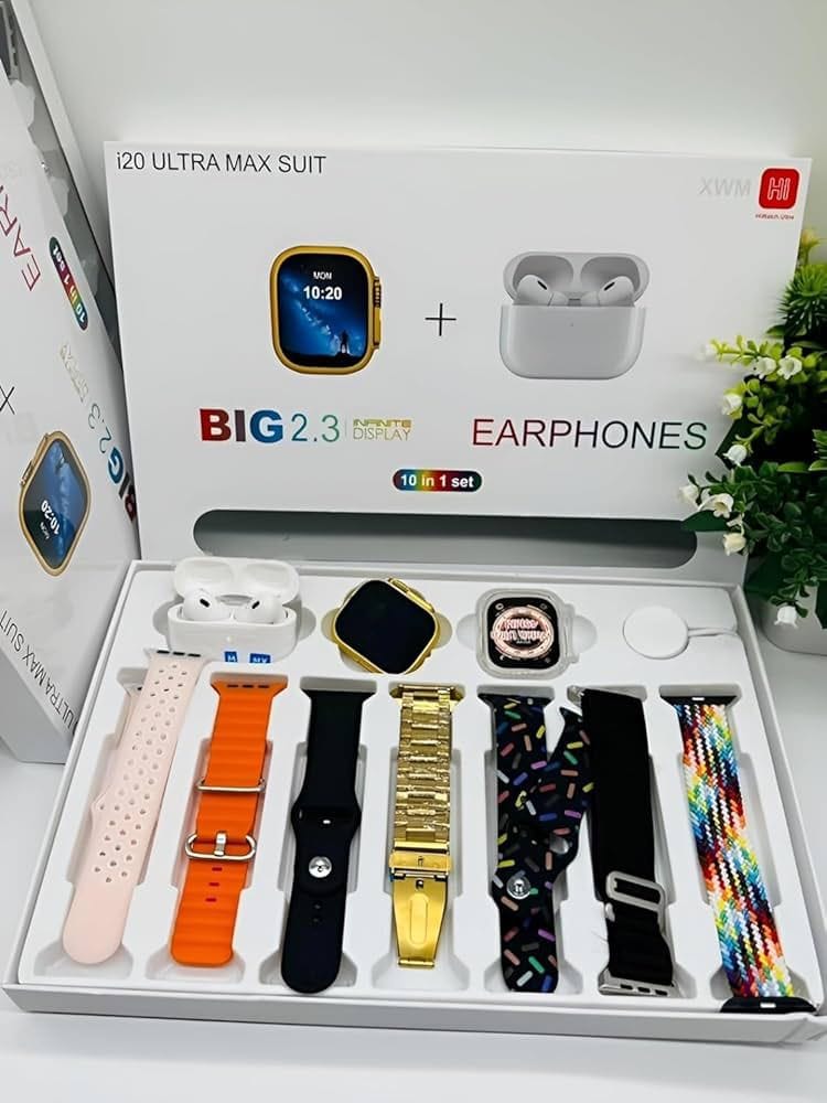 I20 Ultra Max Smartwatch Combo