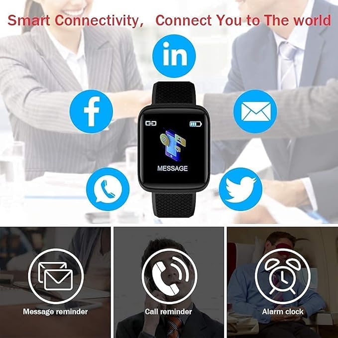 Fitness Smart Watch β Heart Rate, Sleep Monitor & Step Tracker (Black) - Image 6
