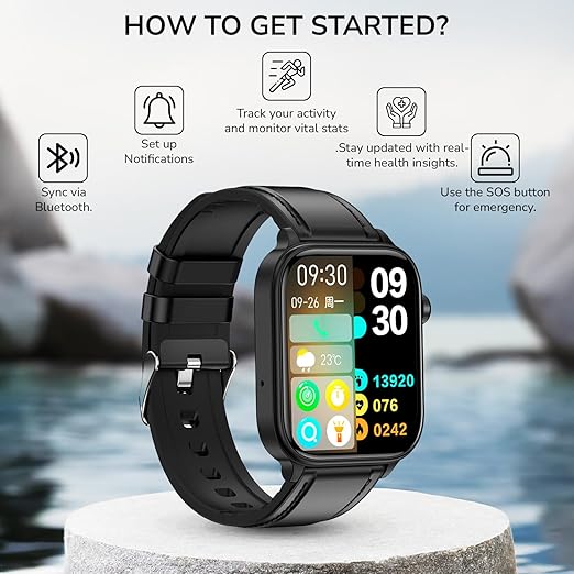 Smartwatch with ECG & Emergency SOS β Health Monitor | Multisport Tracker | Bluetooth - Image 3