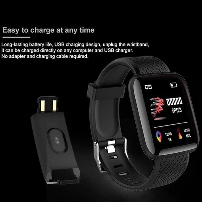Fitness Smart Watch β Heart Rate, Sleep Monitor & Step Tracker (Black) - Image 2