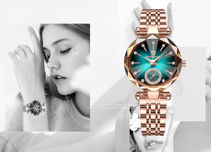 Luxury Women’s Watch – Diamond Dial | Rose Gold Leather Strap | 30M Waterproof - Image 7