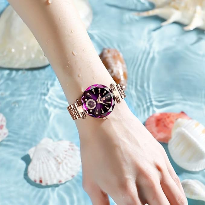 Luxury Women’s Watch – Diamond Dial | Rose Gold Leather Strap | 30M Waterproof - Image 15