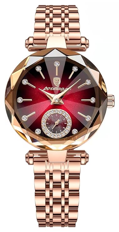 Luxury Women’s Watch – Diamond Dial | Rose Gold Leather Strap | 30M Waterproof - Image 16