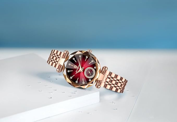Luxury Women’s Watch – Diamond Dial | Rose Gold Leather Strap | 30M Waterproof - Image 19