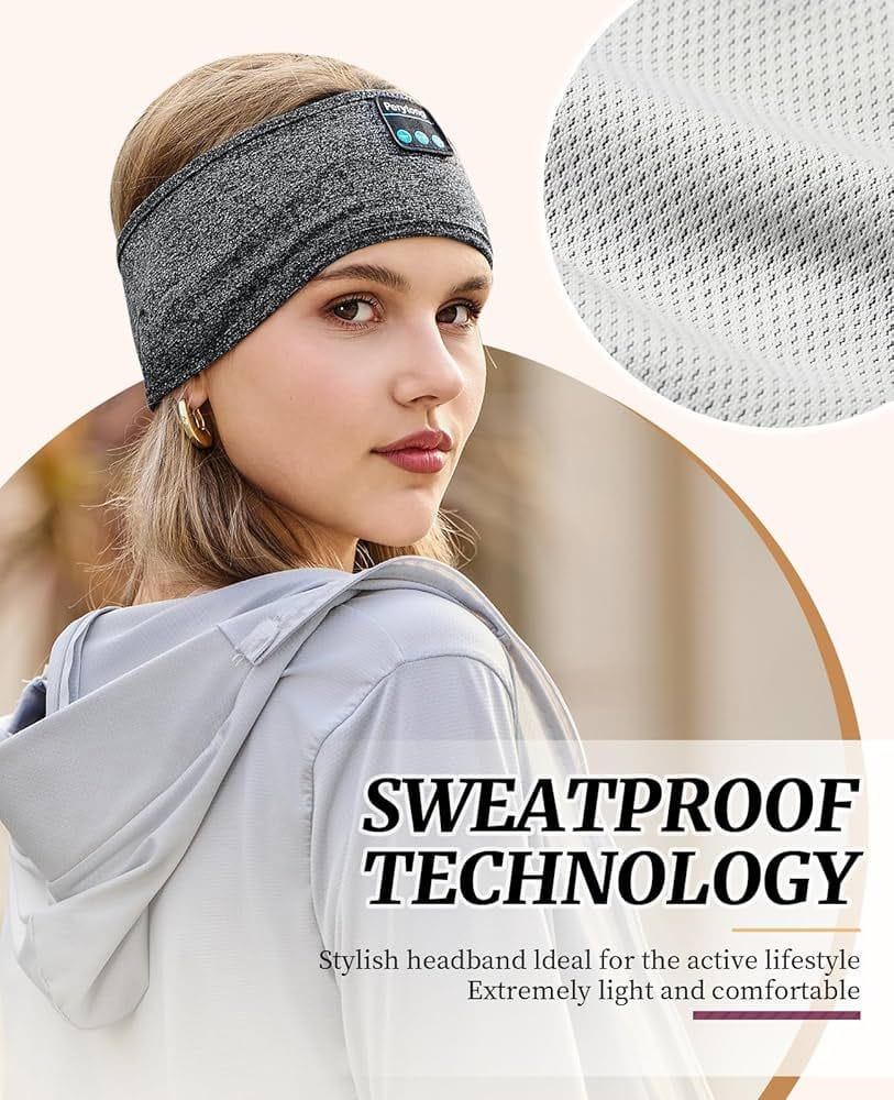 Perytong Wireless Sleep Headphones Bluetooth Sports Headband β HD Stereo - Image 3