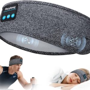 perytong wireless sleep headphones bluetooth sports headband grey