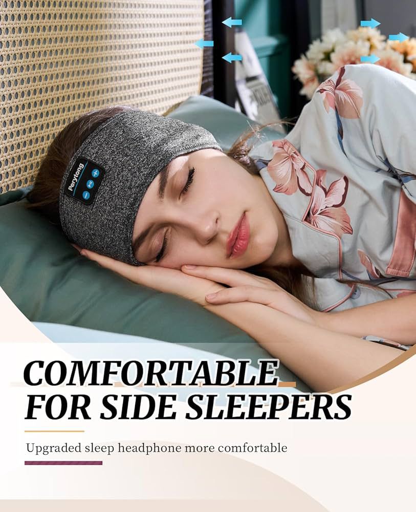 bluetooth sleep headband headphones for side sleepers
