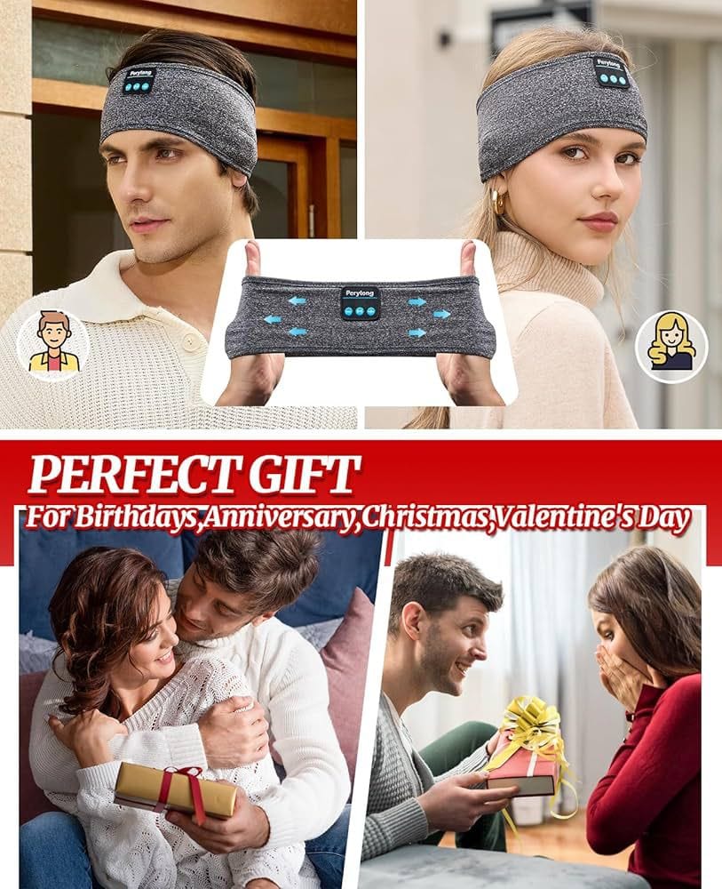 perytong sports headband bluetooth headphones for workout and running