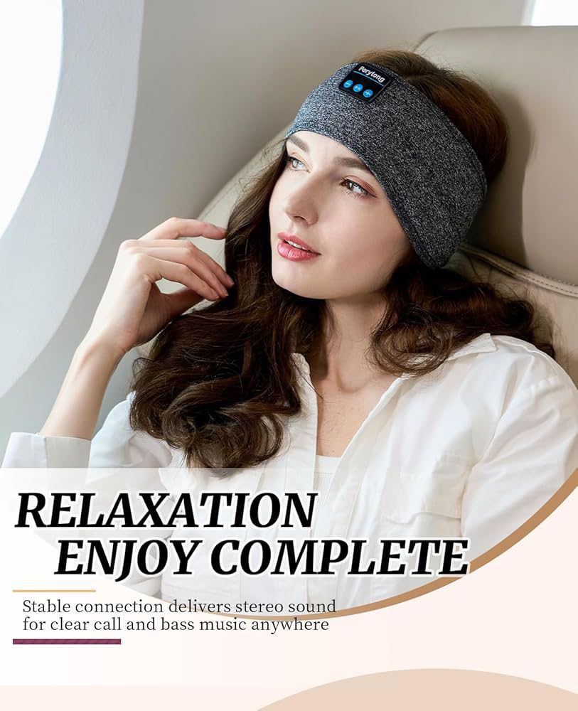 perytong bluetooth sleep headphones headband with ultra thin speakers